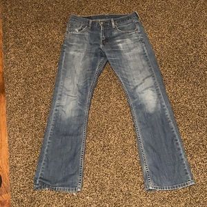 Men’s Levi’s 527 stretch denim blue jeans.